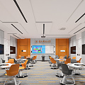 Modern Classroom University Classroom Training Classroom School Classroom 3d model