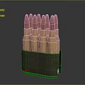 Bullets Pistol Bullets Rifle Bullets Machine Gun Bullets Ammunition Bullet Box Bullets Shooting Bullets 3d model
