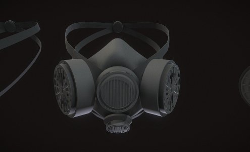 Gas mask chemical filter 3d model