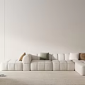 Modern Combination Sofa Cream Sofa 3d model