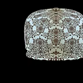 Stylish Floral Pattern Cap With White And Brown Design For Fashionable Look