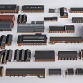 Industrial Factory Buildings With Various Structures Different Roof Designs And Materials
