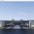 Modern gate entrance gate building gate 3d model