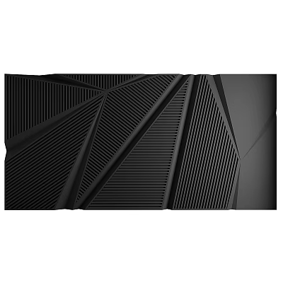 Black Wall With Modern Geometric Line Patterns 3d model