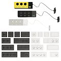 Stylish Black And White Switch Panels With Sockets And Various Designs For Home Use