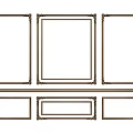 Elegant Decorative Lines Frame Design With Various Shapes And Ornamental Edges