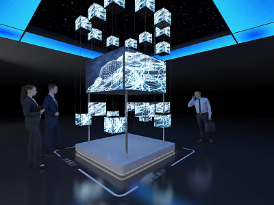 Modern Exhibition Hall Digital Multimedia 3d model