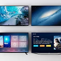 Smart TV With High Definition Display Showing Various Entertainment Content Like Movies And Nature Scenery