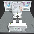 AD Skin Solutions Modern Exhibition Booth With Skin Care Products Display Setup