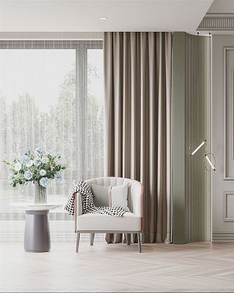 Modern Curtains 3d model