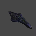 Futuristic Purple Fighter Jet With Sleek Aerodynamic Design And Glowing Accents