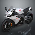 White Sport Motorcycle With Sleek Aerodynamic Design Black Accents And Red Details