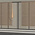 Modern venetian blinds venetian blinds floor-to-ceiling windows 3d model