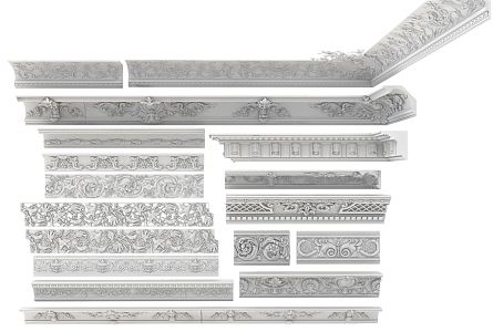 European-style Corner Line Classical Carved Line Corner Line 3d model