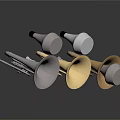 Vibrant Musical Instrument Art Tools Featuring Brass Silver Copper Horn Mouthpieces And Colorful Finishes