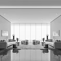 Modern reception area Sales office Reception area 3d model
