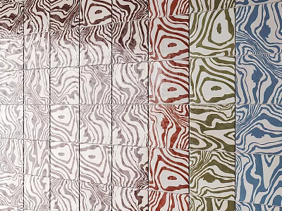 Unique Decorative Ceramic Tiles Featuring Various Color Patterns For Interior Walls 3d model