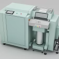 Light Green Industrial Processing Equipment With Display Screen Control Panel And Reel System 3d model