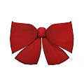 Red Butterfly Shaped Bow Decoration With Vibrant Color And Smooth Texture