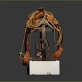 Genuine Leather Saddle as Daily Living Essential with Brown Finish Straps and White Base