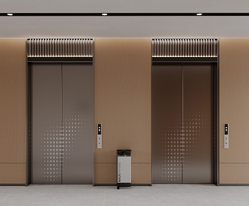 Modern Elevator Hall Elevator 3d model