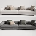 Modern double sofa multiplayer sofa 3d model