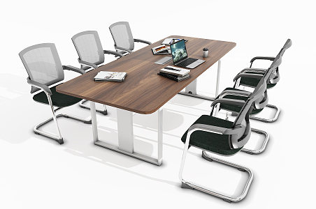 Modern Conference Table and Chair Desk 3d model