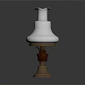 Elegant White Vase Shaped Ceramic Decorative Furniture With Brass Base