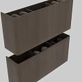 Modern Wooden Shoe Cabinet With Multiple Storage Compartments And Natural Wood Finish Design