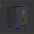 Sturdy Metal Safe Furniture with Combination Lock Red Dial Square Design and Legs