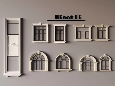 Minotli Casement Windows Featuring Different Styles And Elegant Architectural Frames 3d model