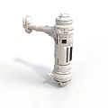 Aerospace Satellite Mechanical Arm Component In White Metallic Design For Cosmic Missions