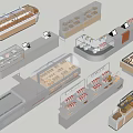 Various Designs of Display Shelves with Wooden and Metal Structures for Retail Product