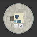 Multifunctional Electronic Printer With Power Button And Number 3 Display On Circular Mat