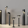 Stylish Modern Black Outdoor Lights With Various Designs And Different Heights