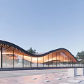 New Chinese Architecture Curve Exhibition Center 3d model