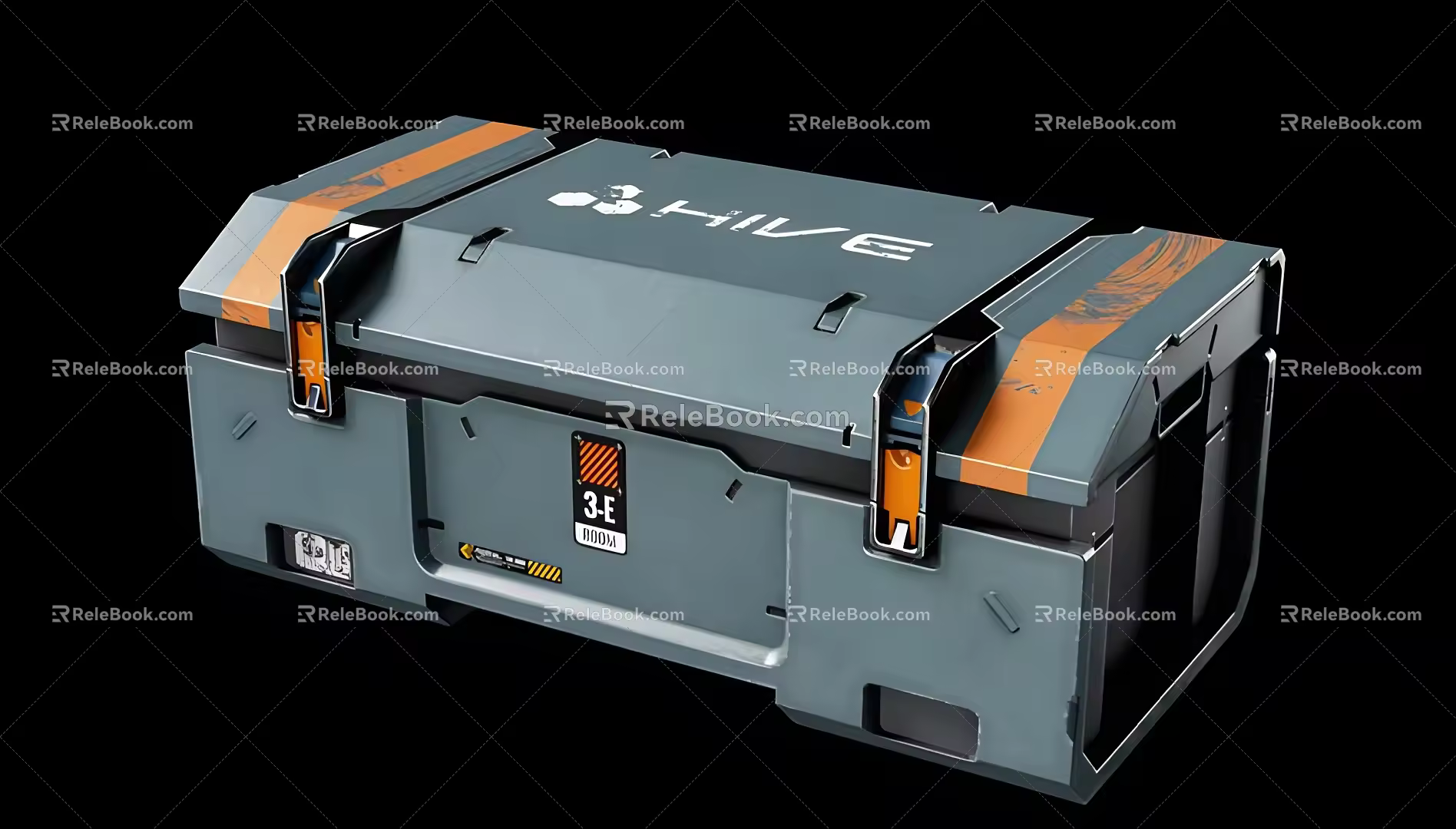 Science Fiction Box Iron Box Props Industrial Technology Science Fiction Punk Equipment Safe 3d model
