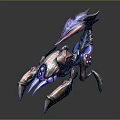 Detailed 3D Mechanical Scorpion Character Design Fantasy Creature with Glowing Parts