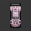 Pink HARIBO Racing Car With Number 43 Rear Spoiler And Sponsor Logos