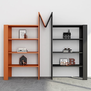 Bookshelf Combination Bookshelf Ornaments Bookshelf Decorative Storage Rack Decorative Rack Bookshelf Shelf 3d model