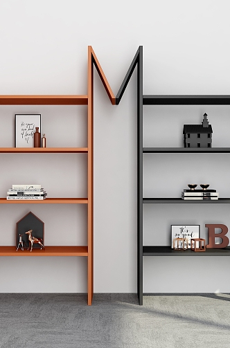 Bookshelf Combination Bookshelf Ornaments Bookshelf Decorative Storage Rack Decorative Rack Bookshelf Shelf 3d model