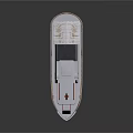 Modern Water Transport Boat With White And Gray Hull And Upper Deck Windows