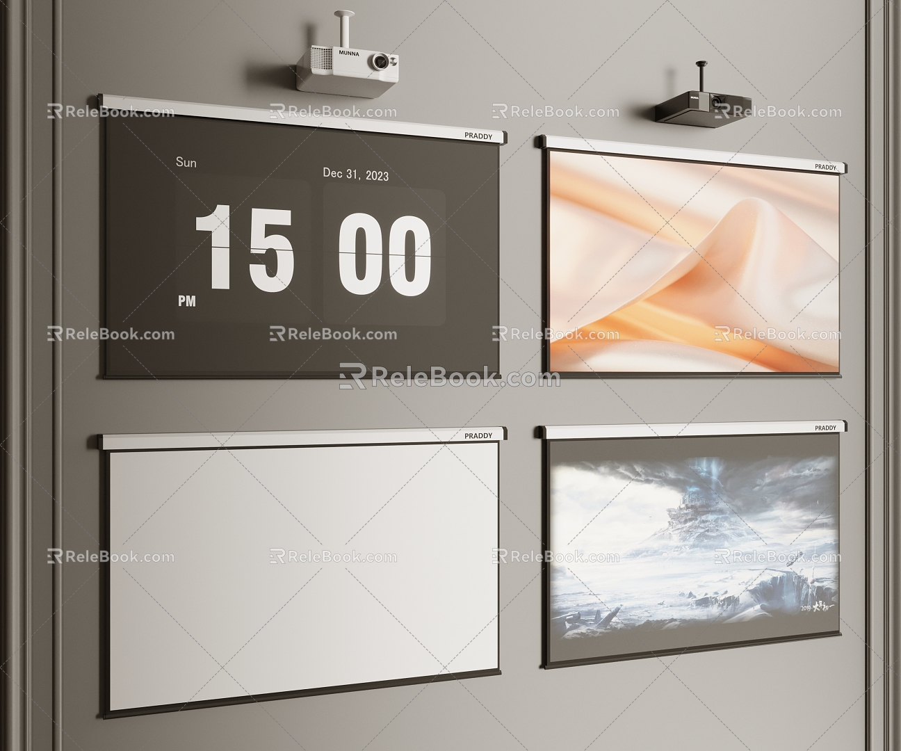 Projector screen 3d model