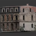 Old Multi Story Building With Dilapidated Red Brick Exterior And Weathered Architectural Walls