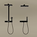 Modern Wall Mounted Shower Head with Handheld Sprayer and Top Spray Stainless Steel Design
