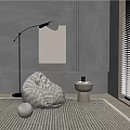 Modern Lazy Sofa Fabric Lazy Sofa 3d model