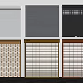 Various Roller and Venetian Blinds with Different Colors and Patterns