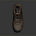 Brown Leather Hiking Boots With Laces Orange Sole And Durable Outdoor Design