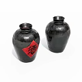 Old wine jar old object 3d model
