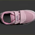 Cute Pink Kids Casual Sneakers With Cartoon Characters And Velcro Straps Design